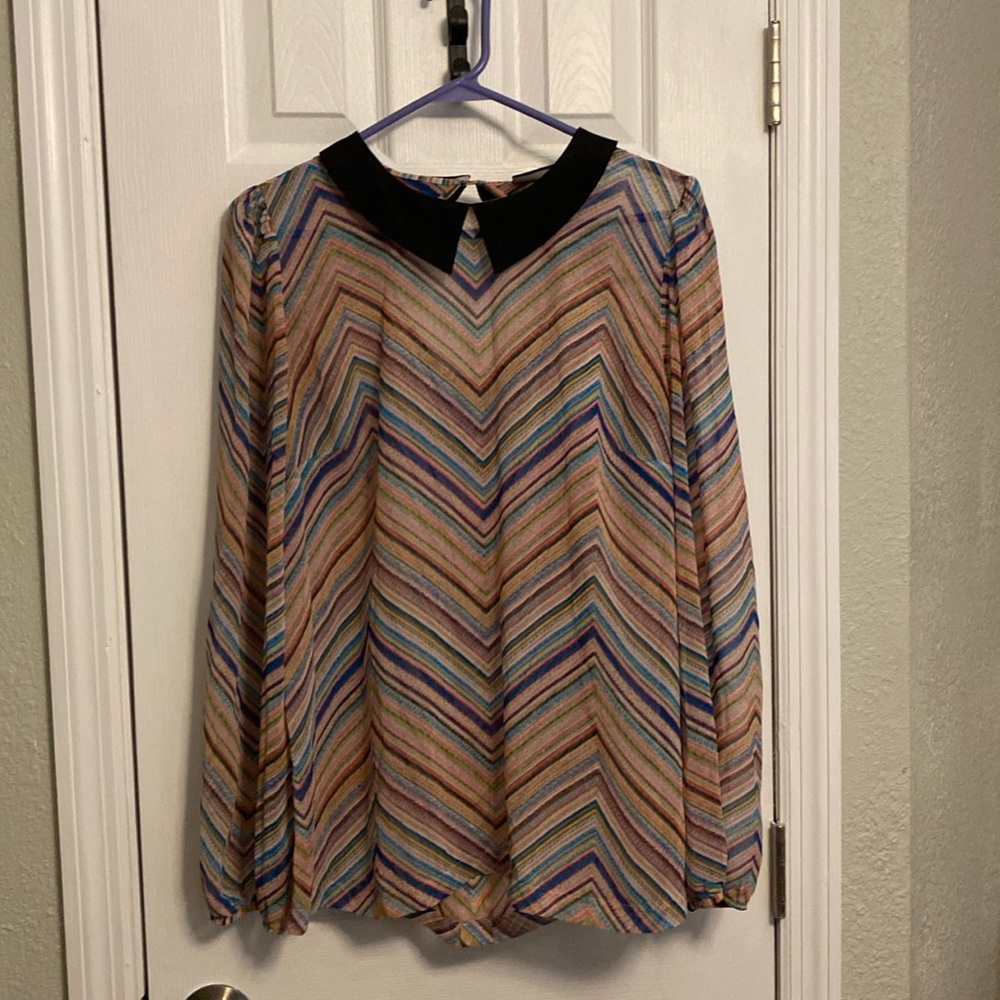 Allen B. By Allen Schwartz Multicolor Patterned Top
